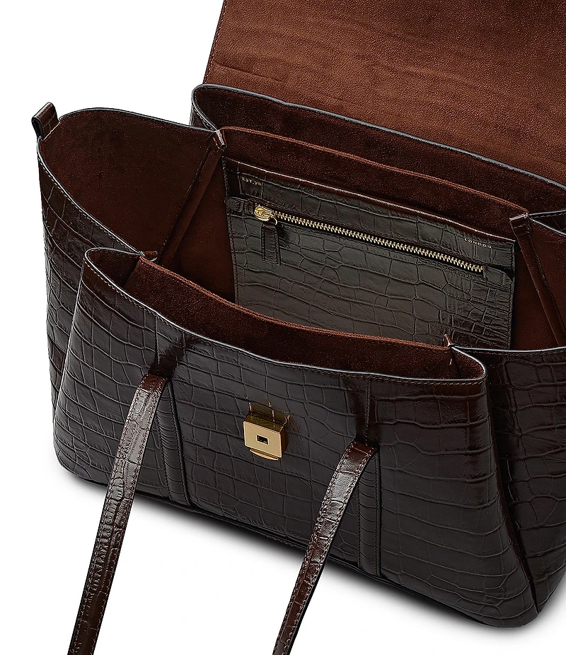 Radley London Chancery Medium Crocodile Embossed Satchel Bag