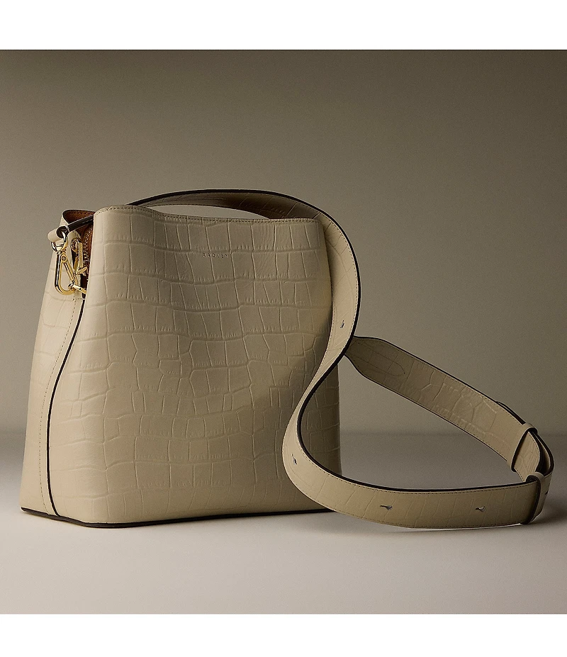 Radley London Dukes Place Crocodile Embossed Medium Bucket Bag