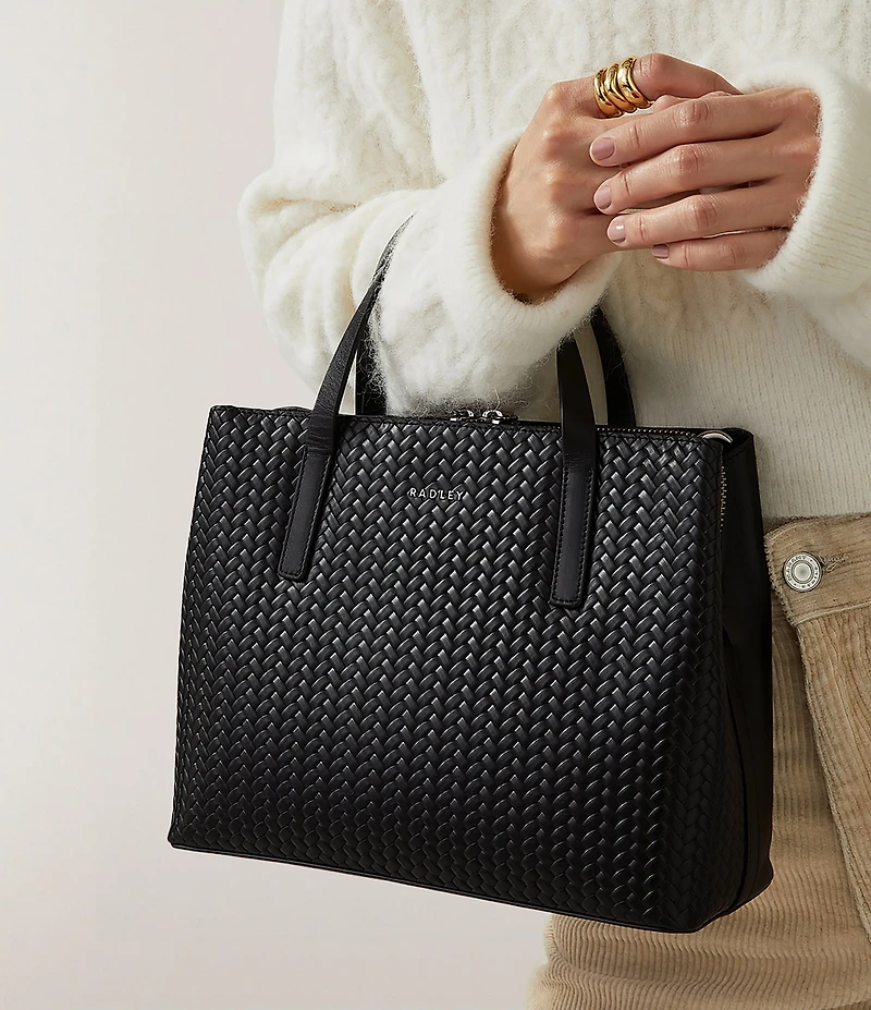 Radley London Dukes Place Weave Medium Zip Satchel Bag