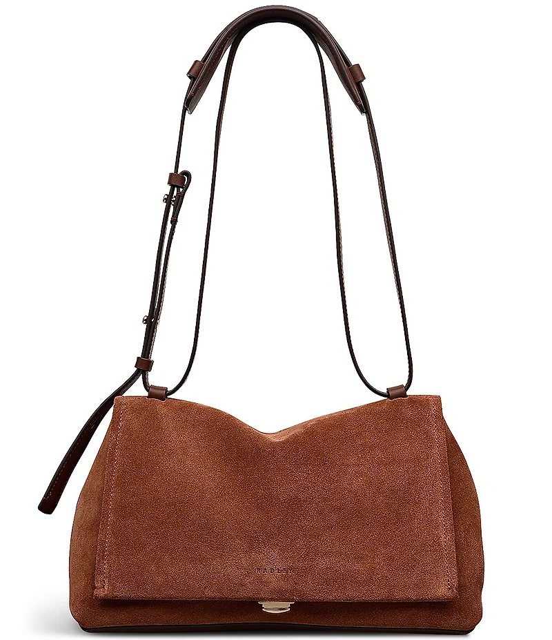Radley London Mercer Street Suede Medium Flap-Over Convertible Shoulder Bag
