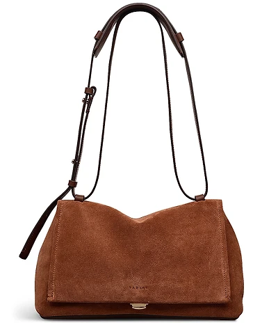 Radley London Mercer Street Suede Medium Flap-Over Convertible Shoulder Bag