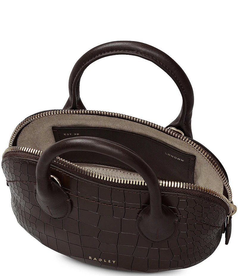 Radley London Muriel Micro Crocodile Embossed Satchel Bag