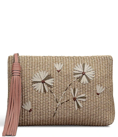 Radley London Picton Place Medium Raffia Floral Pouch Bag