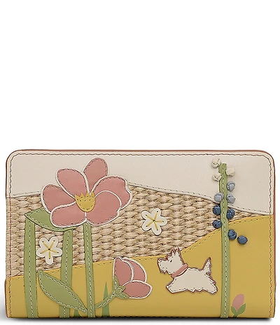 Radley London Raffia Spring Blooms Floral Picture Wallet
