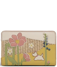 Radley London Raffia Spring Blooms Floral Picture Wallet