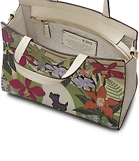 Radley London Royal Horticultural Society Collection 3D Orchid House Floral Applique Scottie Satchel Bag