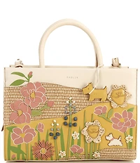 Radley London Spring Blooms Medium Raffia Picture Top Handle Bag