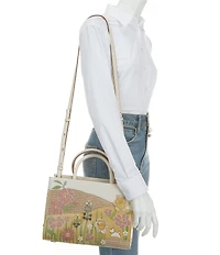 Radley London Spring Blooms Medium Raffia Picture Top Handle Bag
