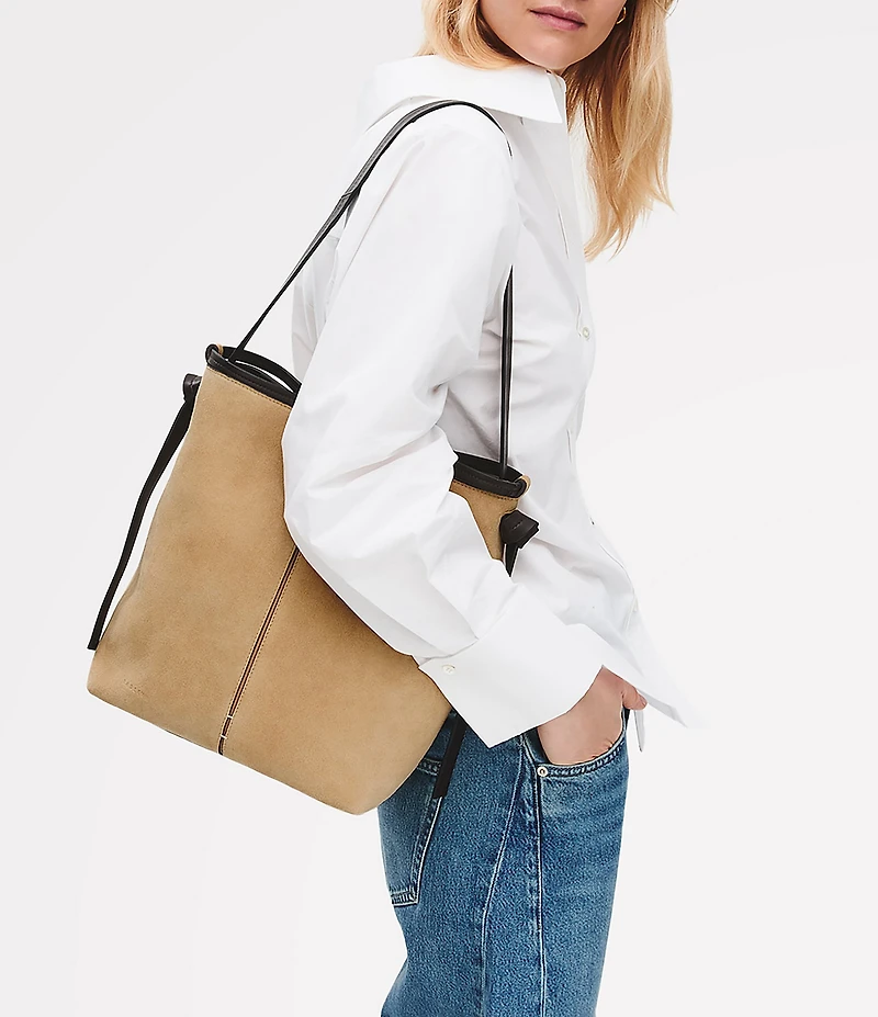 Radley London The Connaught Medium Ziptop Suede Bucket Bag