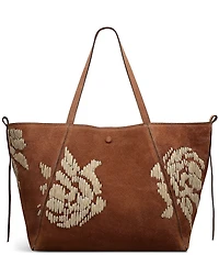 Radley London The Delphine Suede Woven Raffia Flower Large Tote Bag