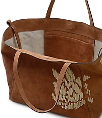 Radley London The Delphine Suede Woven Raffia Flower Large Tote Bag