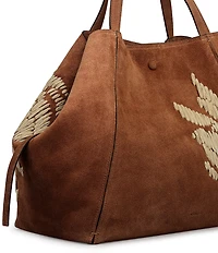 Radley London The Delphine Suede Woven Raffia Flower Large Tote Bag