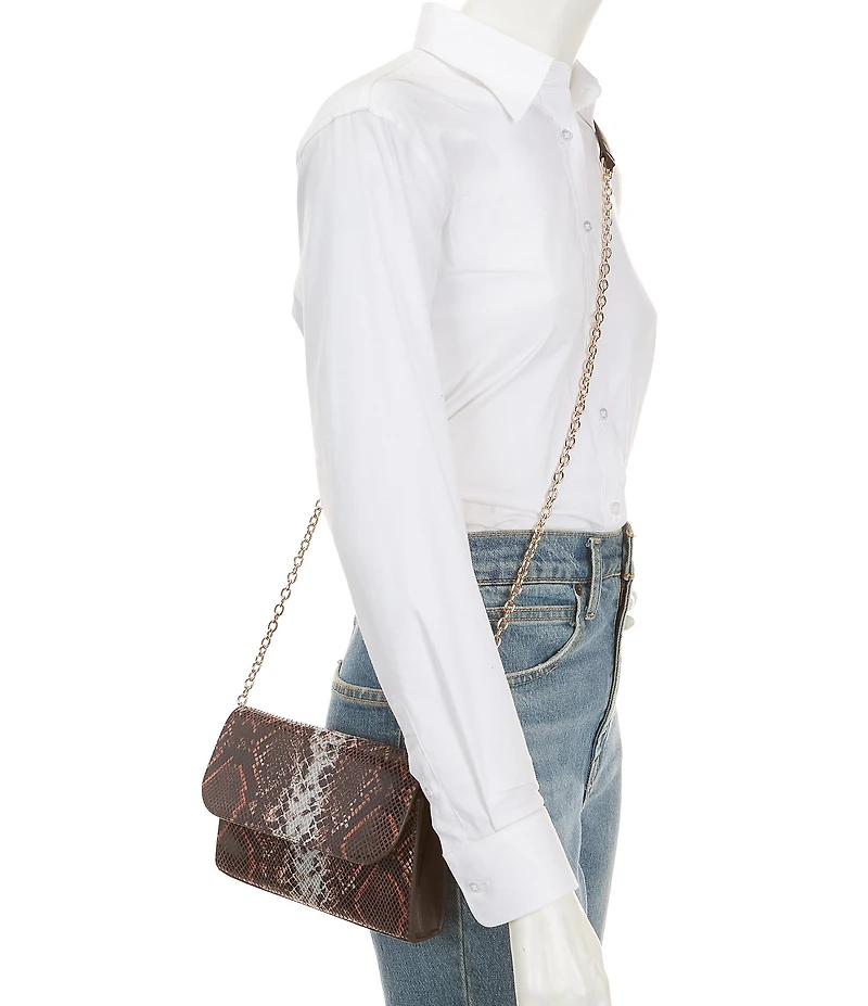 Radley London Rathbone Micro Snake Embossed Flapover Crossbody Bag