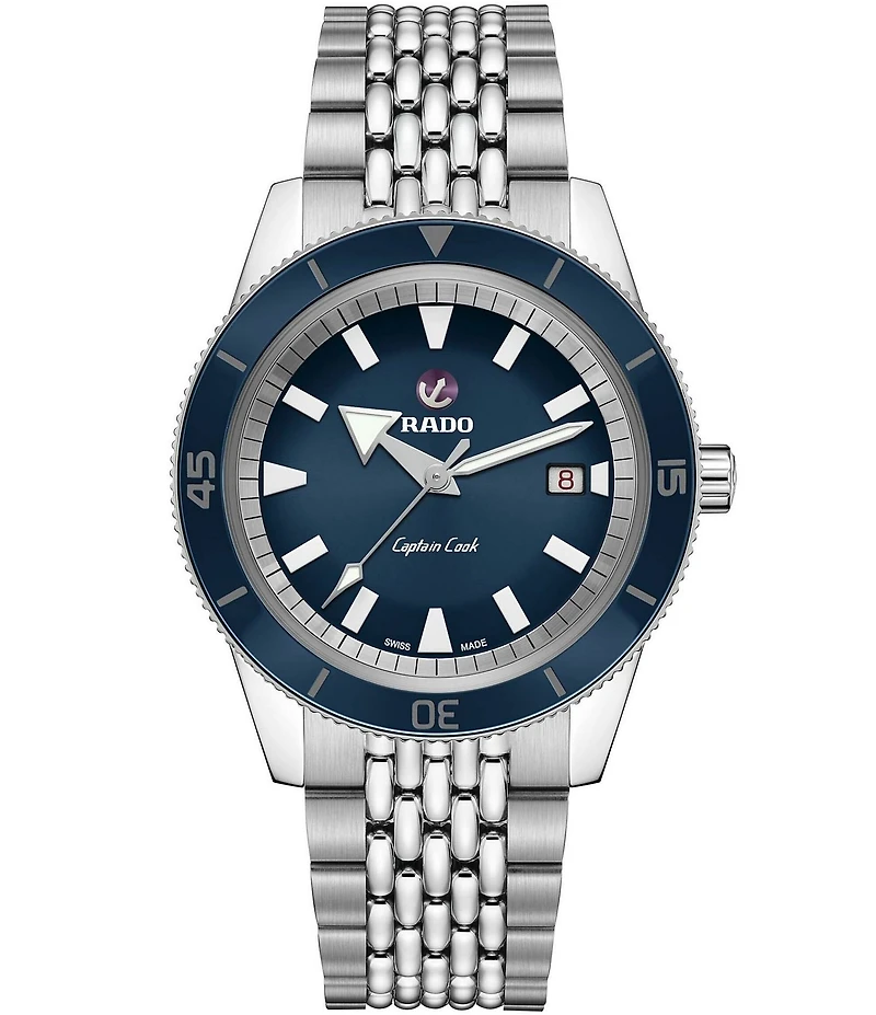 RADO Men's Captain Cook Automatic Stainless Steel Bracelet Watch