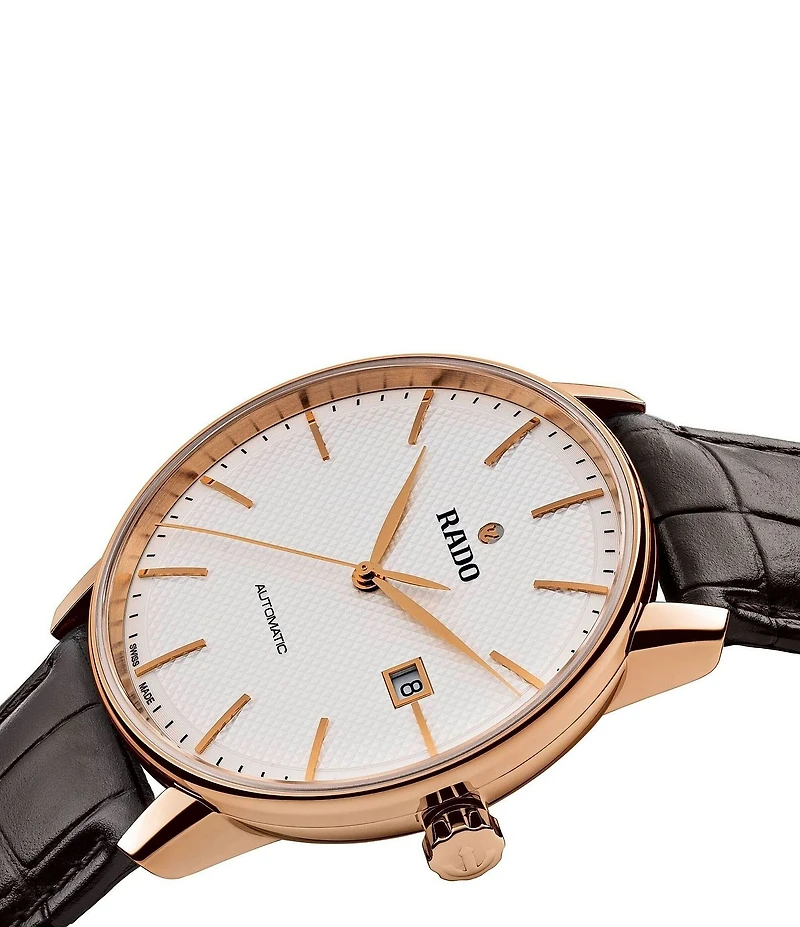 RADO Men's Coupole Classic Automatic Leather Strap Watch