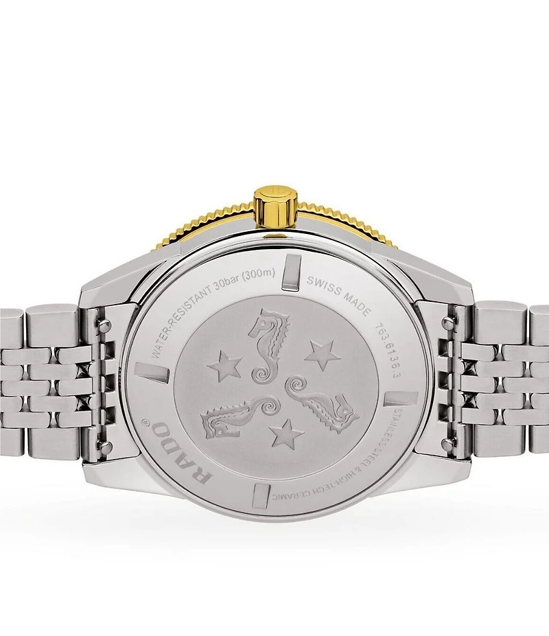RADO Unisex Captain Cook Automatic Two Tone Stainless Steel Bracelet Watch