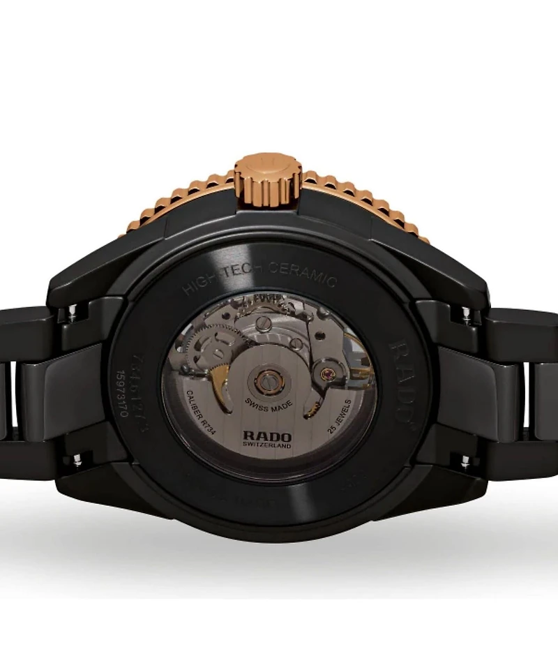 RADO Unisex Captain Cook High-Tech Automatic Black Titanium Bracelet Watch