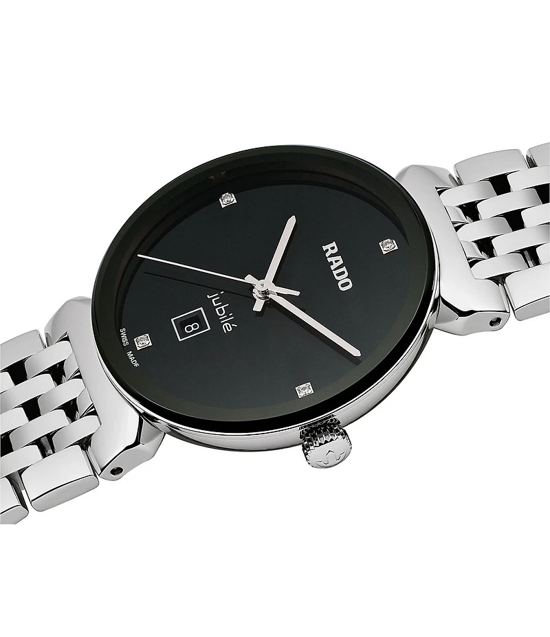 RADO Unisex Florence Classic Diamonds Quartz Analog Silver Stainless Steel Bracelet Watch