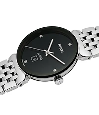 RADO Unisex Florence Classic Diamonds Quartz Analog Silver Stainless Steel Bracelet Watch