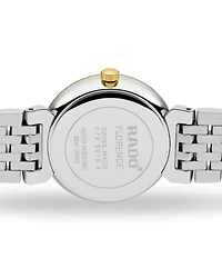 RADO Unisex Florence Classic Diamonds Quartz Analog Dial Two Tone Stainless Steel Bracelet Watch