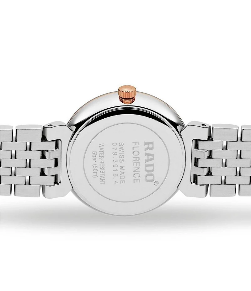 RADO Unisex Florence Classic Diamonds Quartz Analog Two-Tone Stainless Steel Bracelet Watch