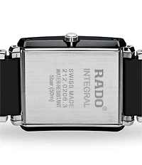 RADO Unisex Integral Diamonds Quartz Analog Black Dial Two Tone Ceramic Stainless Steel Bracelet Watch