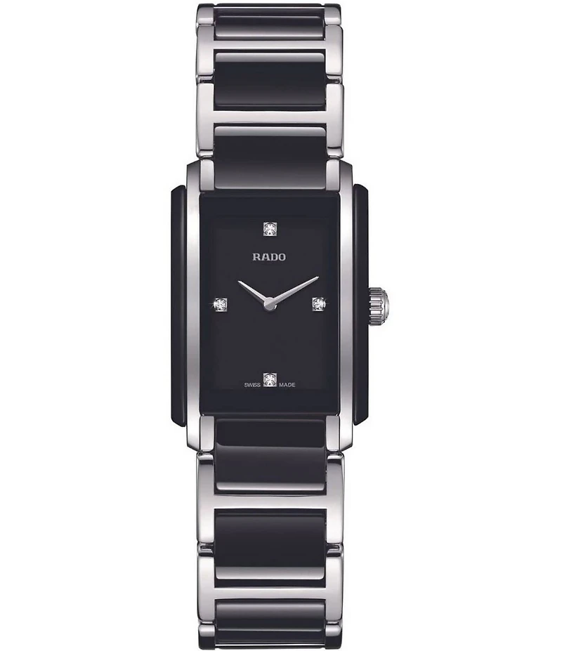 RADO Unisex Integral Diamongs Quartz Analog Two Tone Stainless Steel Bracelet Watch