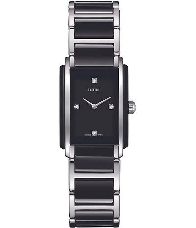 RADO Unisex Integral Diamongs Quartz Analog Two Tone Stainless Steel Bracelet Watch
