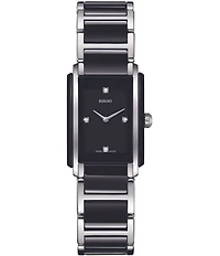 RADO Unisex Integral Diamongs Quartz Analog Two Tone Stainless Steel Bracelet Watch