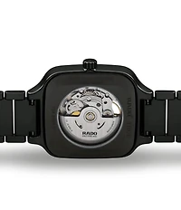 RADO Unisex True Square Automatic Open Heart Ceramic Bracelet Watch