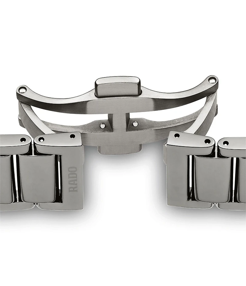 RADO Unisex True Square Automatic Open Heart Ceramic Bracelet Watch
