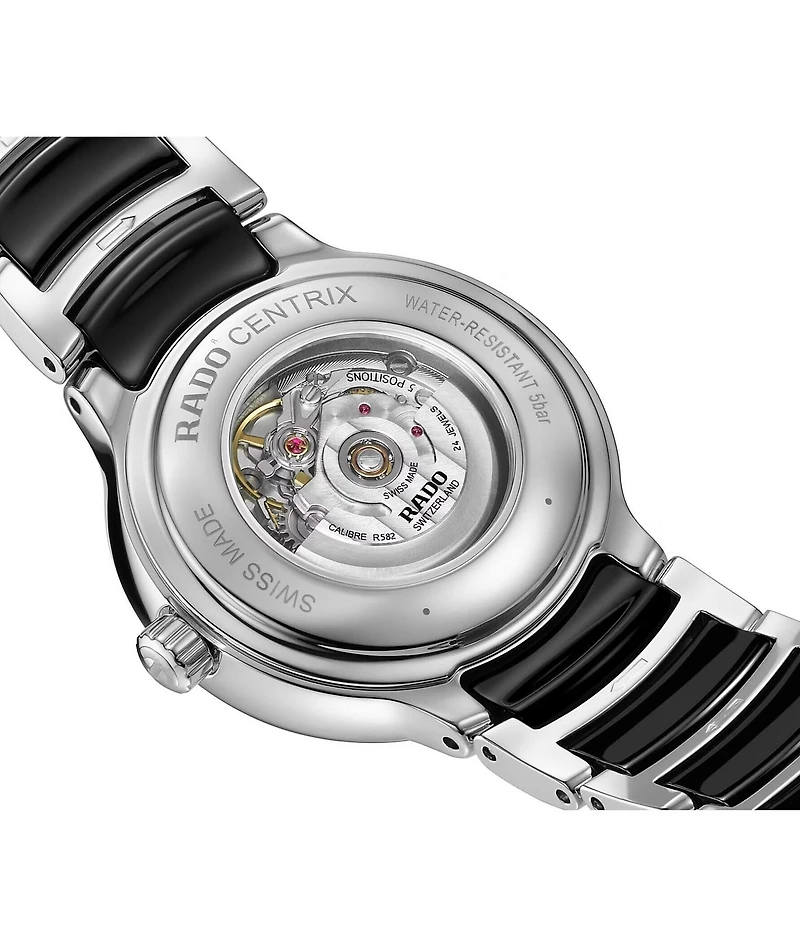 RADO Women's Centrix Automatic Diamonds Two Tone Radiant Stainless Steel Bracelet Watch