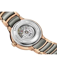 RADO Women's Centrix Diamonds Automatic Two Tone Stainless Steel Rose Gold Bracelet Watch