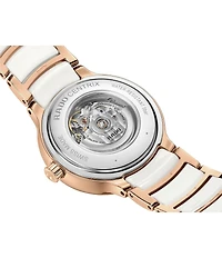 RADO Women's Centrix Diamonds Automatic Two Tone Stainless Steel Rose Gold Bracelet Watch