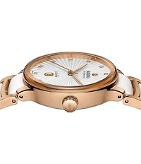 RADO Women's Centrix Diamonds Automatic Two Tone Stainless Steel Rose Gold Bracelet Watch