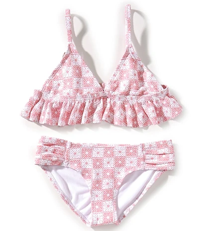 Raisins Big Girls Checked Triangle Top & Matching Hipster Bottom Two-Piece Set