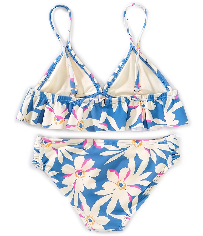 Raisins Big Girls Floral-Printed V-Neckline Bikini Top & Matching Bikini Bottom Two-Piece Swimsuit