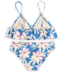 Raisins Big Girls Floral-Printed V-Neckline Bikini Top & Matching Bikini Bottom Two-Piece Swimsuit