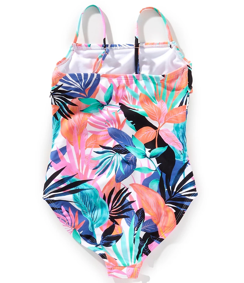 Raisins Big Girls Sleeveless Tropical-Floral-Printed One-Piece Swimsuit