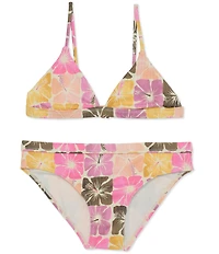 Raisins Big Girls Adjustable Back Straps Floral Printed 2-Piece Swimsuit