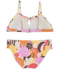 Raisins Big Girls Adjustable Shoulder Strap Allover Print 2-Piece Swimsuit