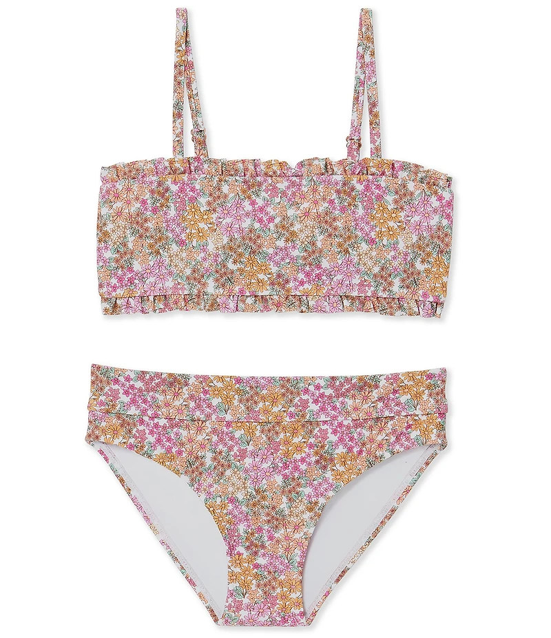 Raisins Big Girls Adjustable Straps Allover Floral Print 2-Piece Swim Set