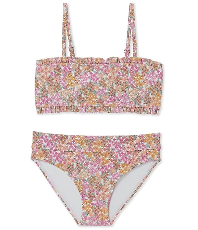 Raisins Big Girls Adjustable Straps Allover Floral Print 2-Piece Swim Set