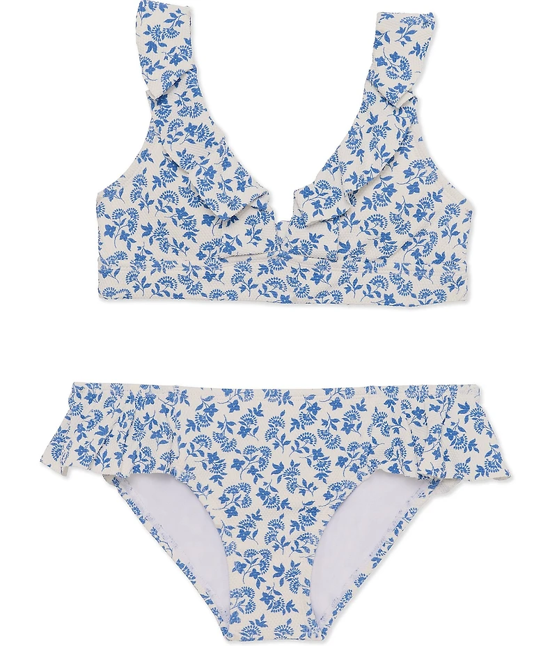 Raisins Big Girls Allover Ruffle Printed Cannes Do Swim Set