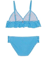 Raisins Big Girls Over The Shoulder Adjustable Strap Gingham Print 2-Piece Swimsuit Set