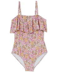 Raisins Big Girls Over The Shoulder Flounce La Playa One1-Piece Swimsuit