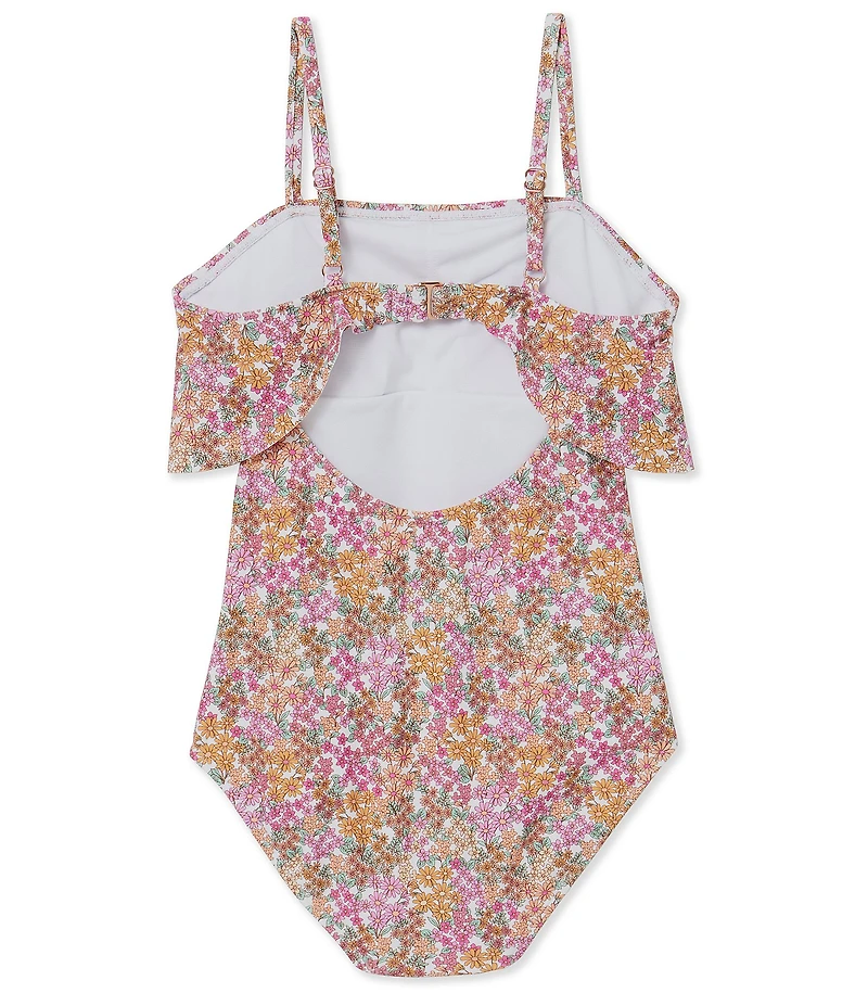 Raisins Big Girls Over The Shoulder Flounce La Playa One1-Piece Swimsuit