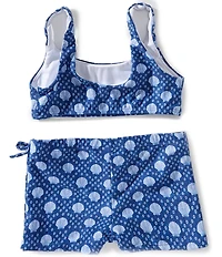Raisins Big Girls Scoop Neck Allover Seashells Print Top & Skirtini Short Bottom Two-Piece Set