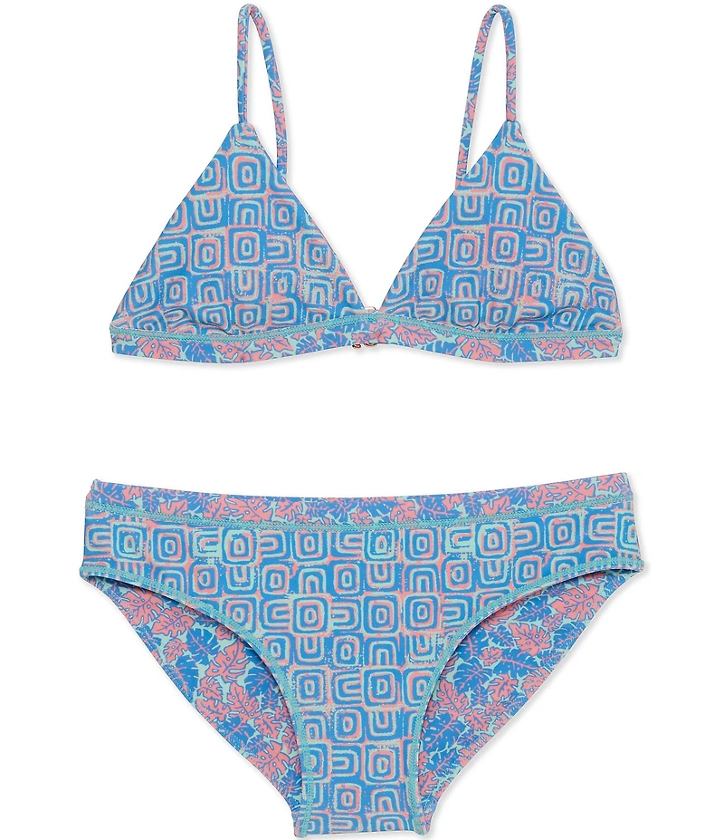 Raisins Big Girls V-Neck Reversible Over The Shoulder Top & Mid Rise Bottom Two Piece Swimsuit