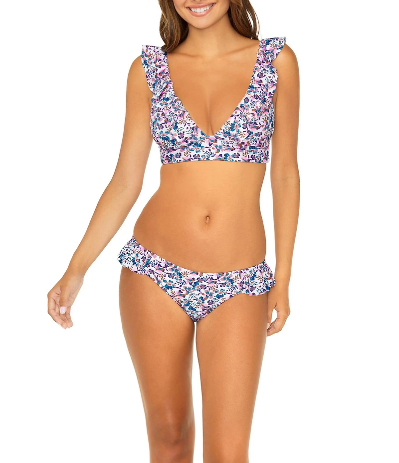 Raisins Corsica Cove Sophia Ruffle Side Low Waist Hipster Swim Bottom